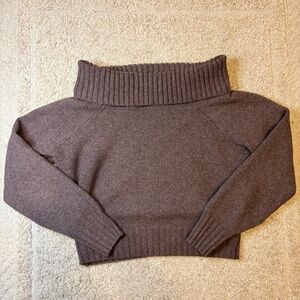 Hollister Chocolate Brown off the shoulder Neck Sweater